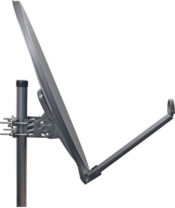 Aluminium Satellitenschüssel 80 cm Hellgrau/Rot/Anthrazit