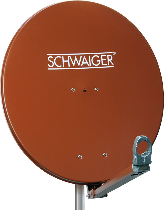 Aluminium Satellitenschüssel 80 cm Hellgrau/Rot/Anthrazit