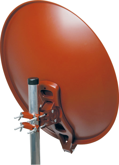 Aluminium Satellitenschüssel 80 cm Hellgrau/Rot/Anthrazit