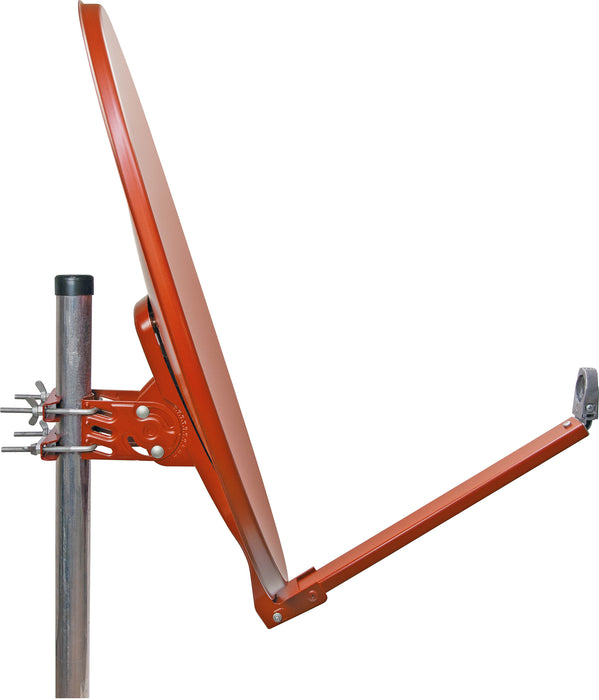 Aluminium Satellitenschüssel 80 cm Hellgrau/Rot/Anthrazit