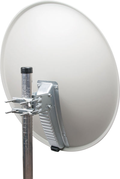 Satellitenschüssel Aluminium Hellgrau/Rot/Anthrazit 75 cm