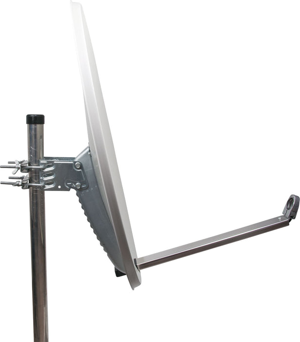 Satellitenschüssel Aluminium Hellgrau/Rot/Anthrazit 75 cm