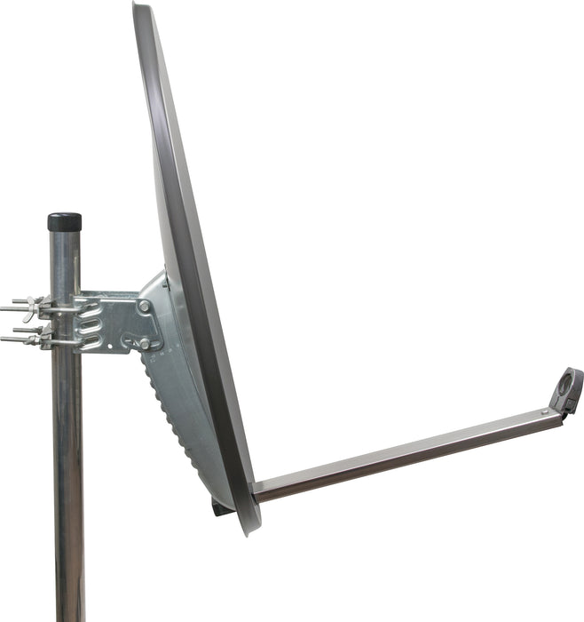 Satellitenschüssel Aluminium Hellgrau/Rot/Anthrazit 75 cm