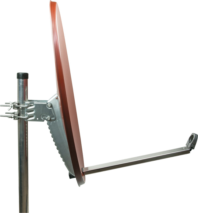 Satellitenschüssel Aluminium Hellgrau/Rot/Anthrazit 75 cm