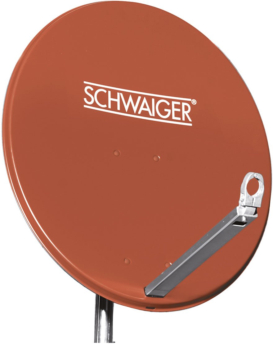 Satellitenschüssel Aluminium Hellgrau/Rot/Anthrazit 75 cm