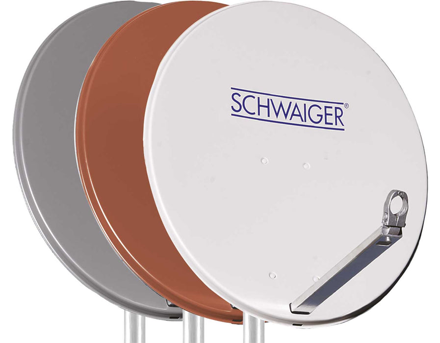 Satellitenschüssel Aluminium Hellgrau/Rot/Anthrazit 75 cm