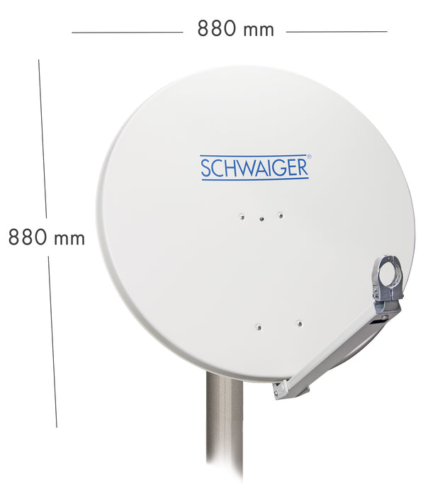 Satellitenanlage Set Hellgrau Aluminium 88 cm