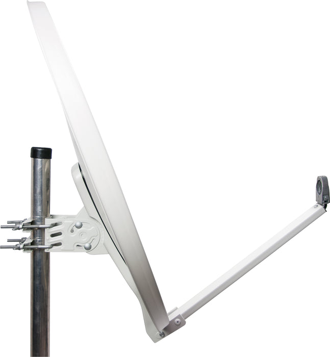Aluminium Satellitenschüssel 88 cm Anthrazit/Hellgrau/Ziegelrot