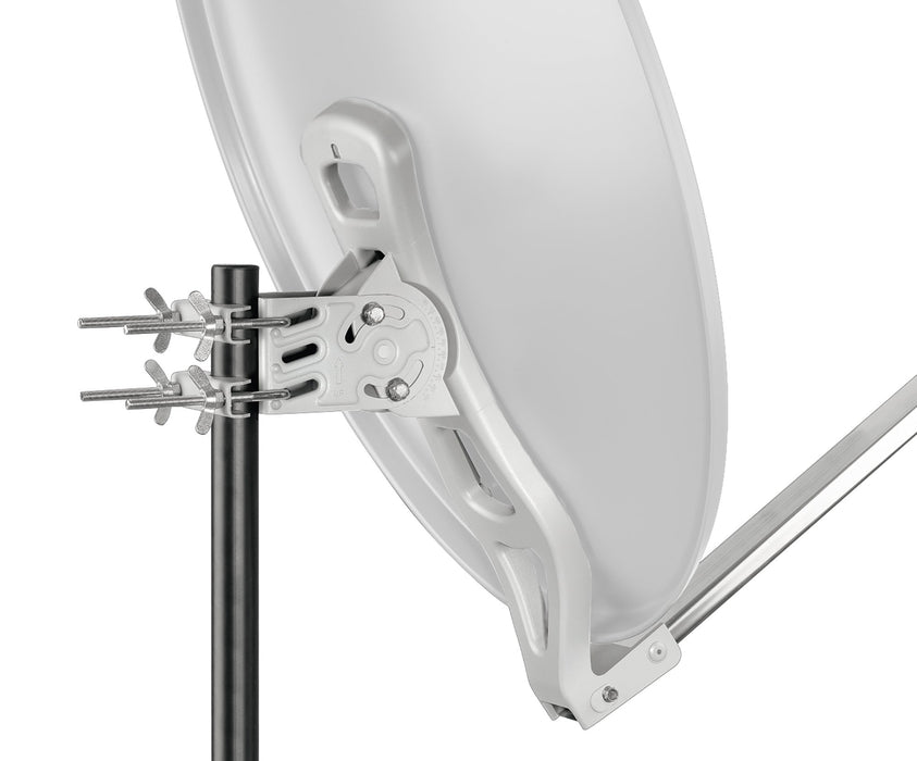 Aluminium Satellitenschüssel 88 cm Anthrazit/Hellgrau/Ziegelrot