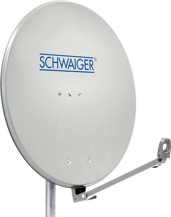 Aluminium Satellitenschüssel 88 cm Anthrazit/Hellgrau/Ziegelrot