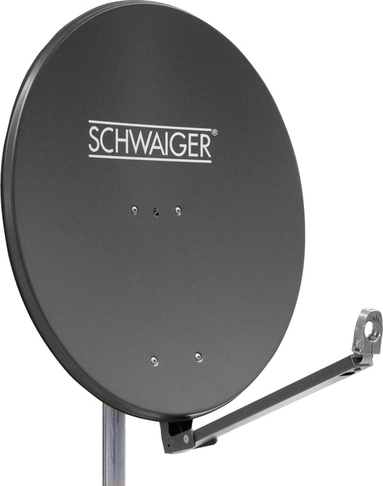 Aluminium Satellitenschüssel 88 cm Anthrazit/Hellgrau/Ziegelrot