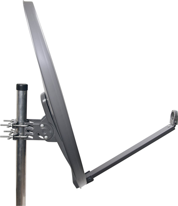 Aluminium Satellitenschüssel 88 cm Anthrazit/Hellgrau/Ziegelrot