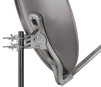 Aluminium Satellitenschüssel 88 cm Anthrazit/Hellgrau/Ziegelrot