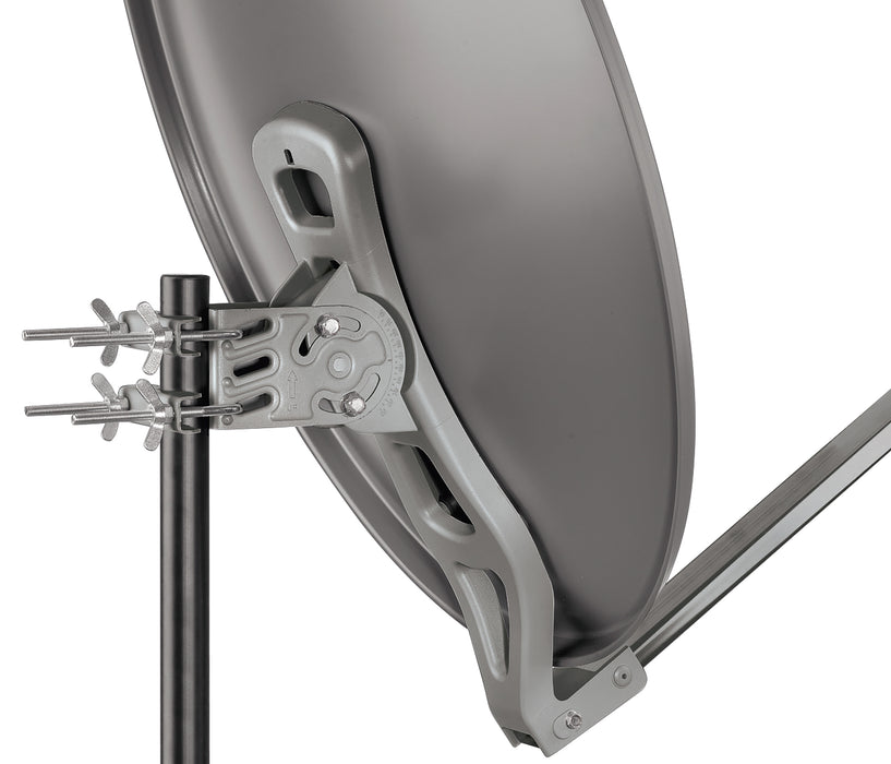 Aluminium Satellitenschüssel 88 cm Anthrazit/Hellgrau/Ziegelrot