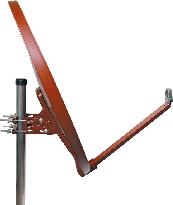 Aluminium Satellitenschüssel 88 cm Anthrazit/Hellgrau/Ziegelrot