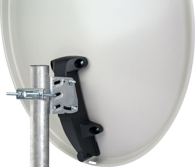 Satellitenanlage Set Weiß Stahl 72 cm mit Twin LNB