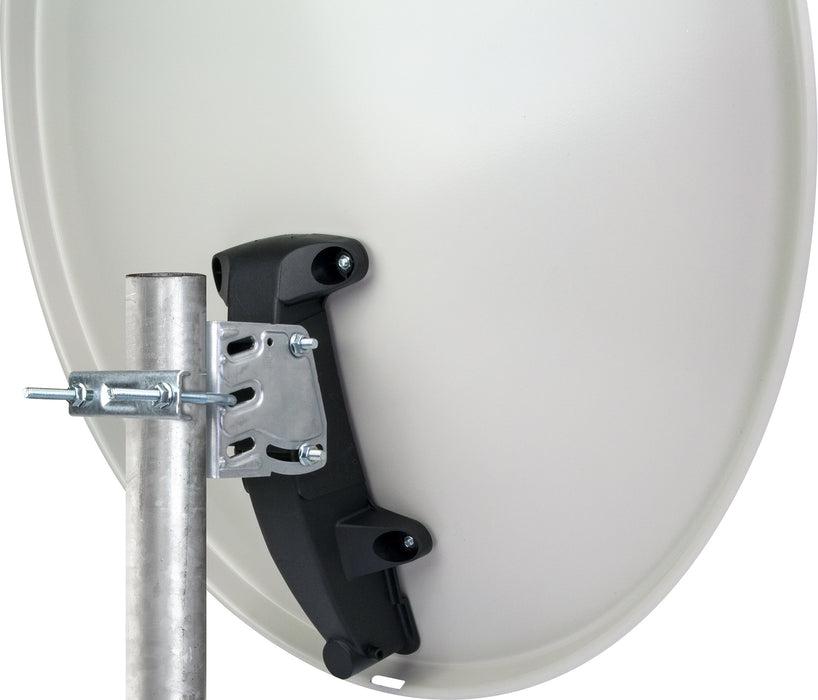 Satellitenanlage Set Hellgrau Stahl 72 cm mit Quad LNB