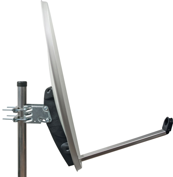 Satellitenschüssel Stahl Hellgrau/Rot/Anthrazit 75 cm