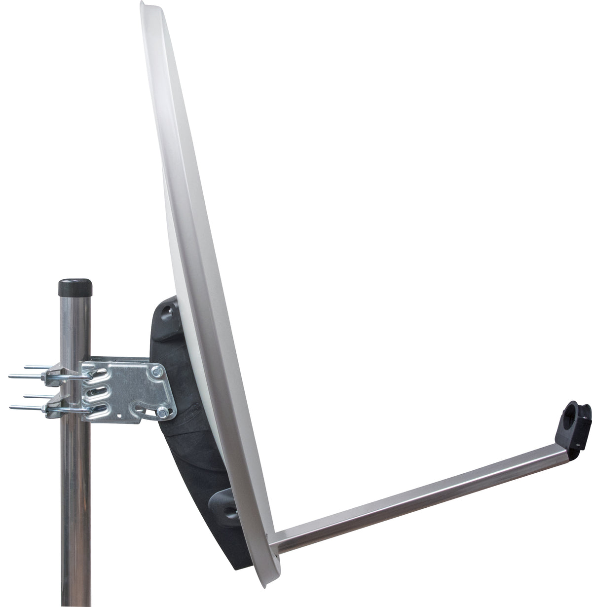 Stahl Satellitenschüssel 80 cm hellgrau