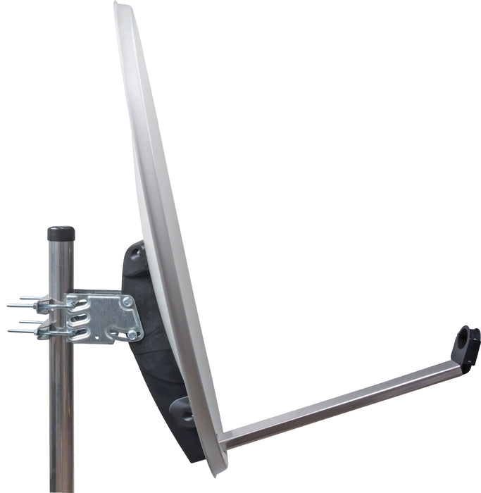 Stahl Satellitenschüssel 80 cm hellgrau