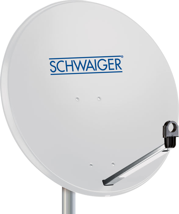 Stahl Satellitenschüssel 80 cm hellgrau