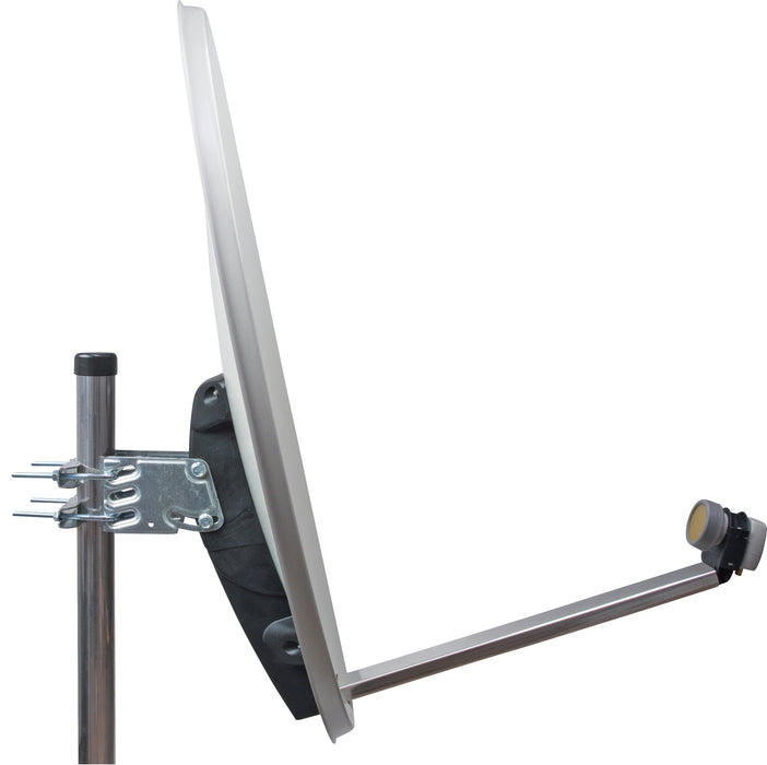 Stahl Satellitenschüssel 80 cm hellgrau