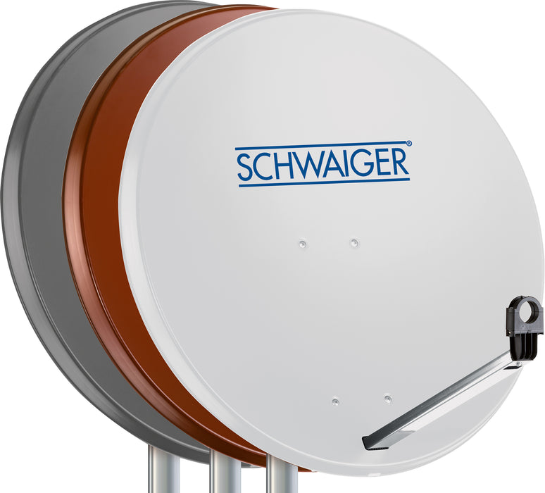 Satellitenschüssel Stahl Hellgrau/Rot/Anthrazit 75 cm