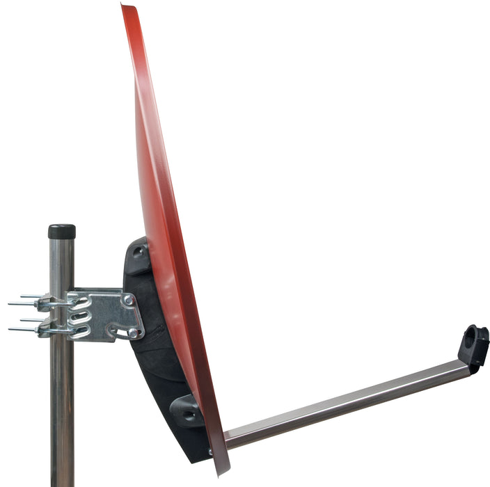 Satellitenschüssel Stahl Hellgrau/Rot/Anthrazit 75 cm