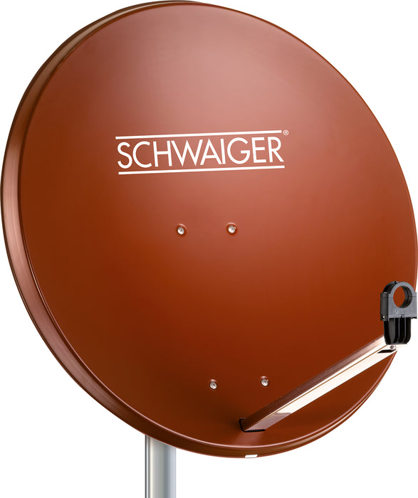 Satellitenschüssel Stahl Hellgrau/Rot/Anthrazit 75 cm