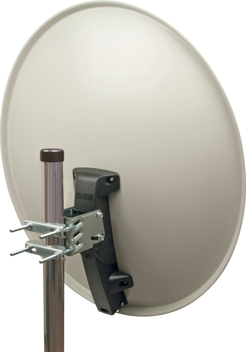 Aluminium Satellitenschüssel 80 cm hellgrau