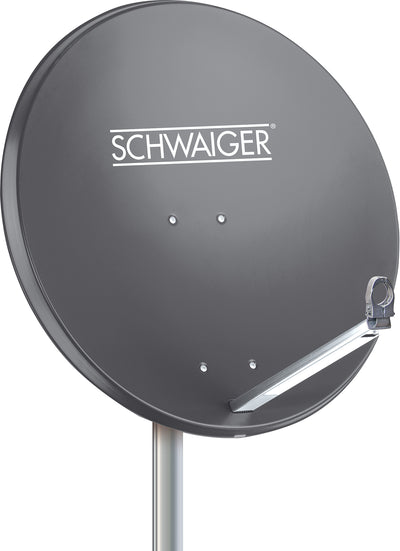 Aluminium Satellitenschüssel 80 cm Hellgrau/Rot/Anthrazit