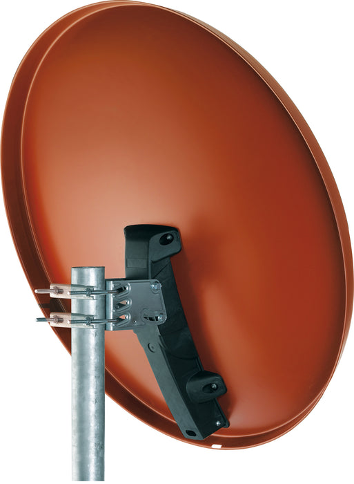 Aluminium Satellitenschüssel 80 cm ziegelrot