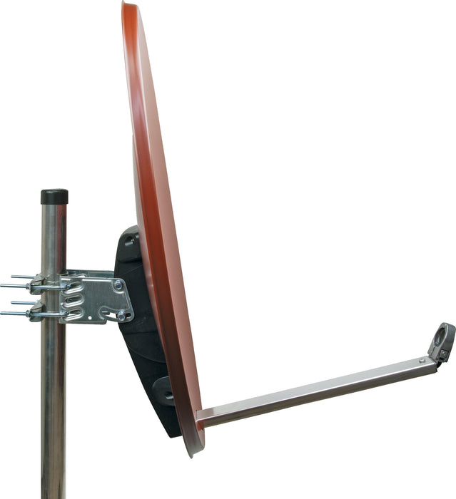 Aluminium Satellitenschüssel 80 cm ziegelrot