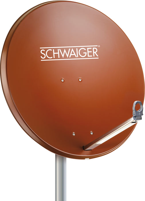 Satellitenanlage Set Ziegelrot Aluminium 80 cm