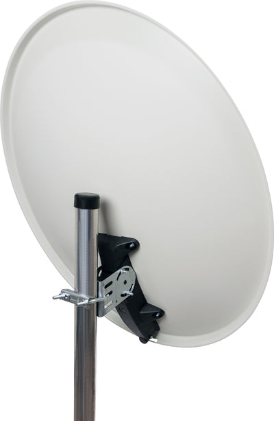 Stahl Satellitenschüssel 70 cm Hellgrau