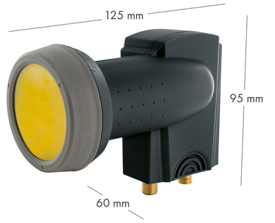 Twin LNB digital SUN PROTECT anthrazit