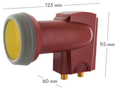 Twin LNB digital SUN PROTECT ziegelrot