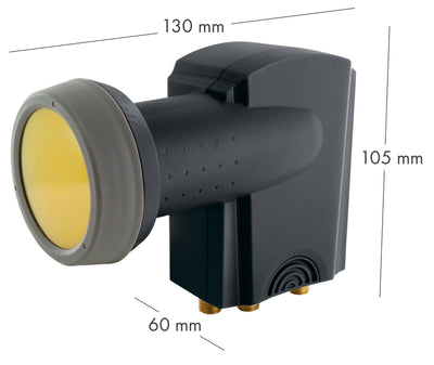 Quad LNB digital SUN PROTECT anthrazit