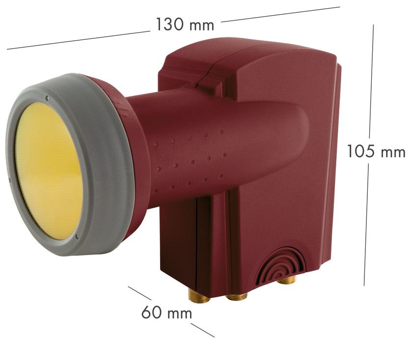 Quad LNB digital SUN PROTECT ziegelrot