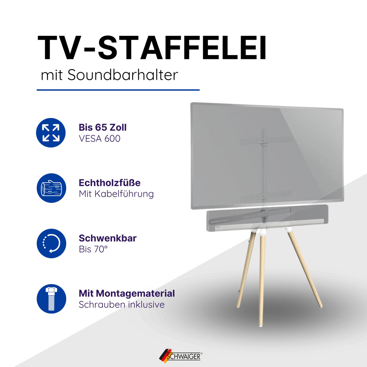 TV-Ständer mit Soundbarhalter