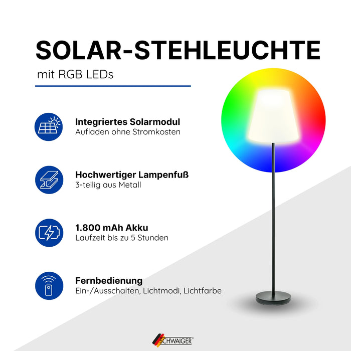 Solar-Stehleuchte 1,5 m RGB
