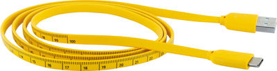 USB-C auf USB-A Kabel mit Maßband-Aufdruck 1,2 m