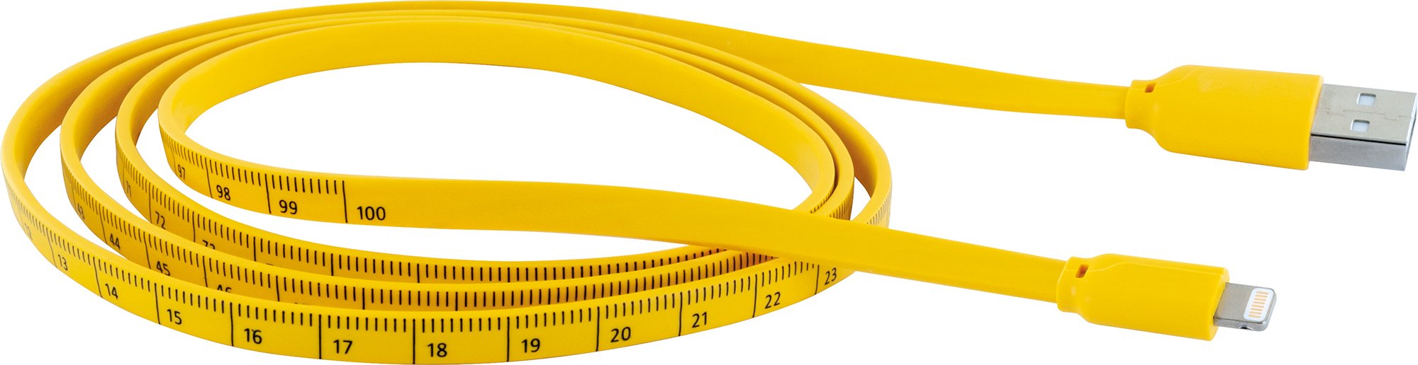Lightning auf USB-A Kabel mit Maßband-Aufdruck 1,2 m