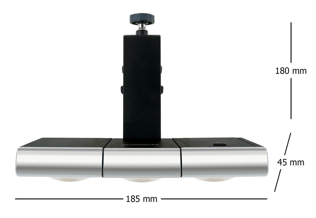 Grill-Leuchte mit beweglichen LED-Stahlern