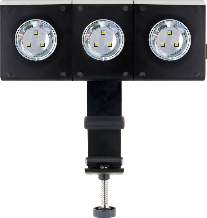 Grill-Leuchte mit beweglichen LED-Stahlern