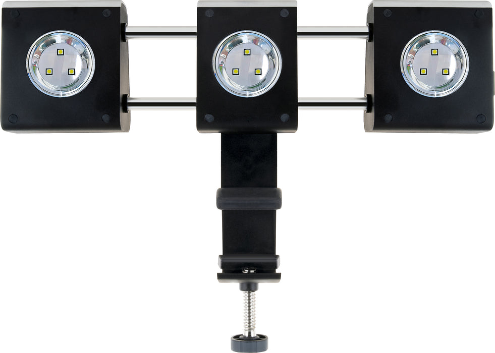Grill-Leuchte mit beweglichen LED-Stahlern