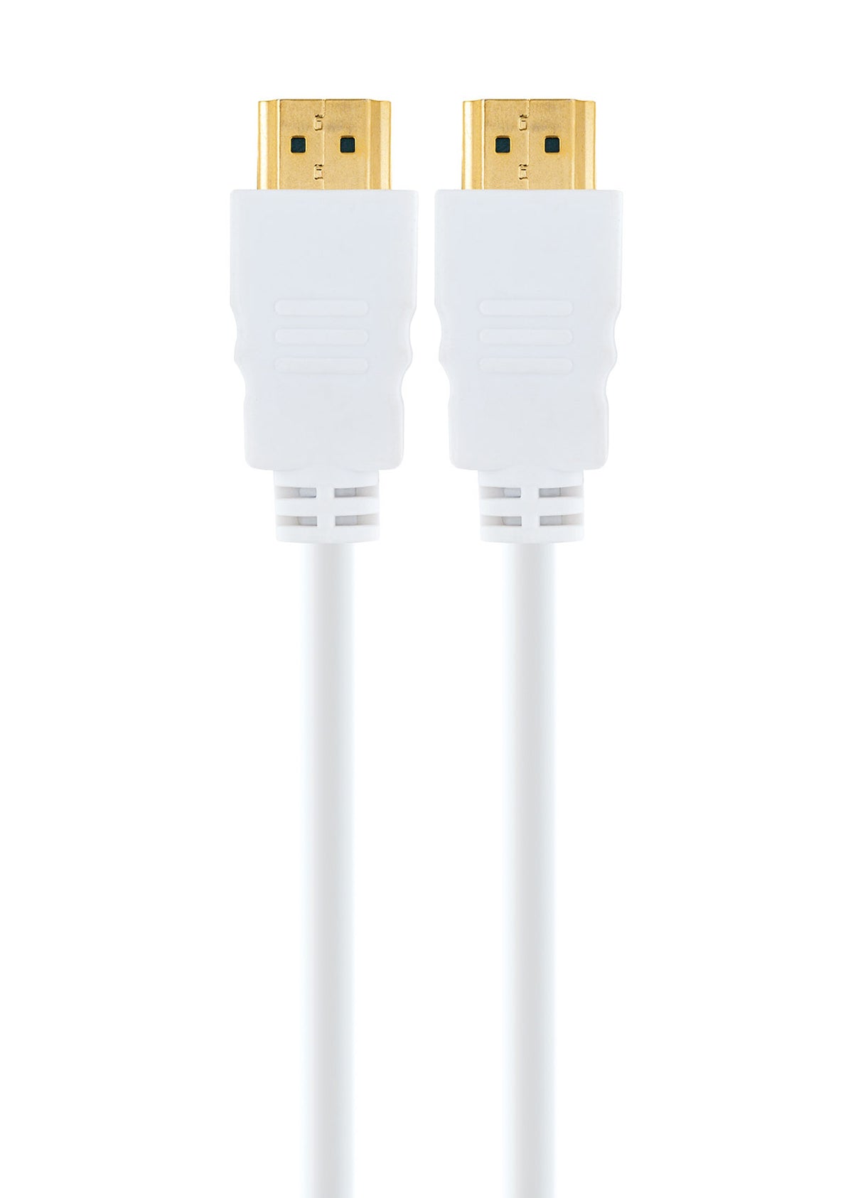 HDMI®-Kabel mit Ethernet 18 Gbit/s weiß/gold