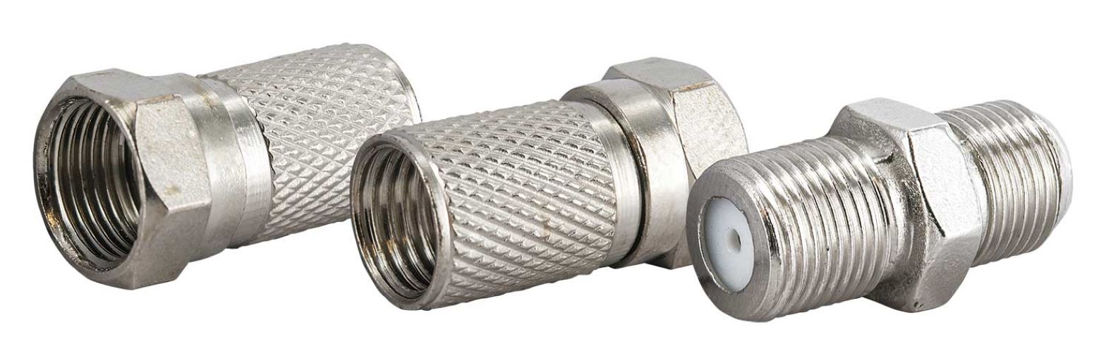 F-Stecker und Verbinder 3er Set Ø 7 mm
