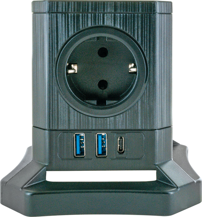 Ladeblock 5fach mit USB-C/A schaltbar
