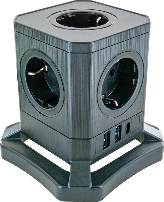 Ladeblock 5fach mit USB-C/A schaltbar